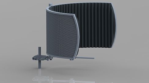 CAD-Modell eines Mikrofon-Schirms